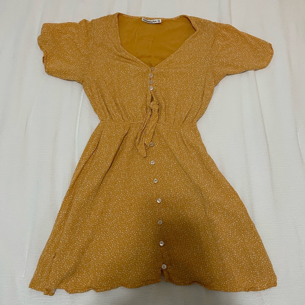 abercrombie & fitch yellow dress